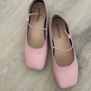 Pink Empress Square-Toe Flats